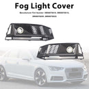 2016-2019 AUDI A4 B9 S-line S4 (8W) 2PCS Black Front Bumper Foglight Grille Grill Generic