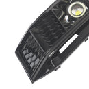 2016-2019 AUDI A4 B9 S-line S4 (8W) 2PCS Black Front Bumper Foglight Grille Grill Generic