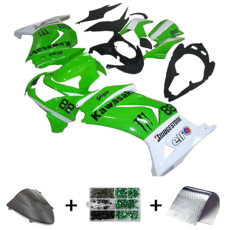 2008-2012 Kawasaki EX250 Ninja250R Injection Fairing Kit Body Plastic ABS