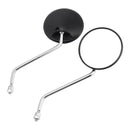 Par runde speil, svart, for Piaggio Vespa scooter/moped, 8 mm, universell passform
