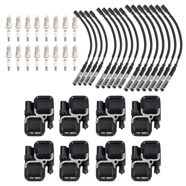 1998-2003 Mercedes Benz ML320 8x Ignition Coil+16x Spark plug +16x Wire Set UF359 0001587303