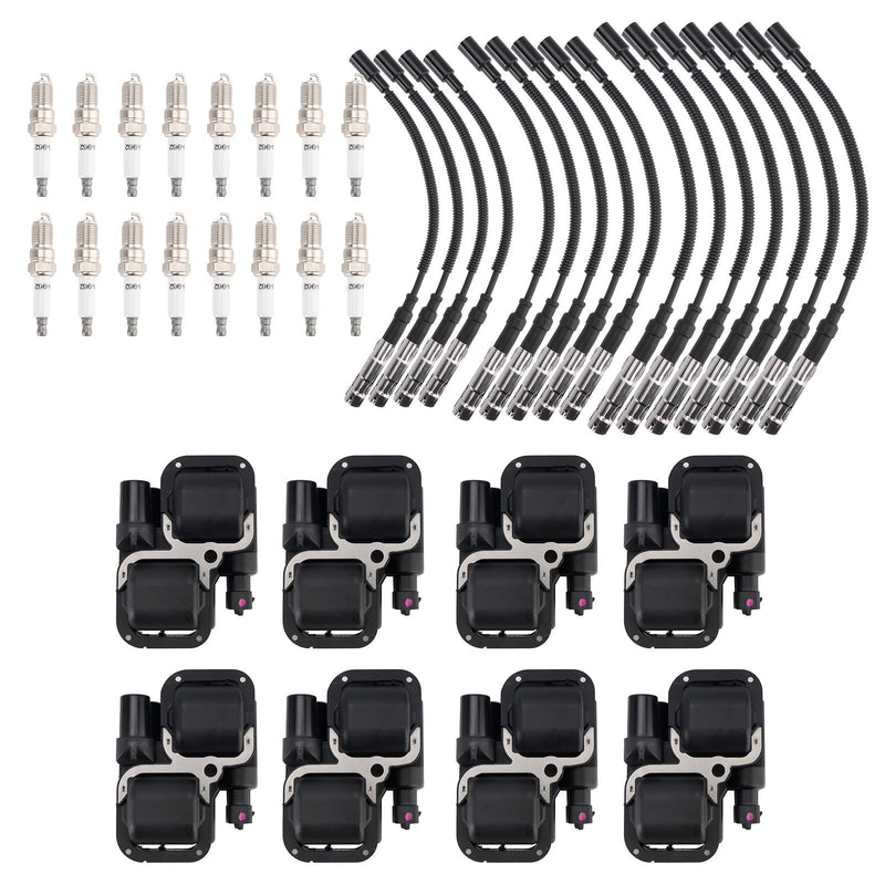 2003-2005 Mercedes Benz ML350 8x Ignition Coil+16x Spark plug +16x Wire Set UF359 0001587303
