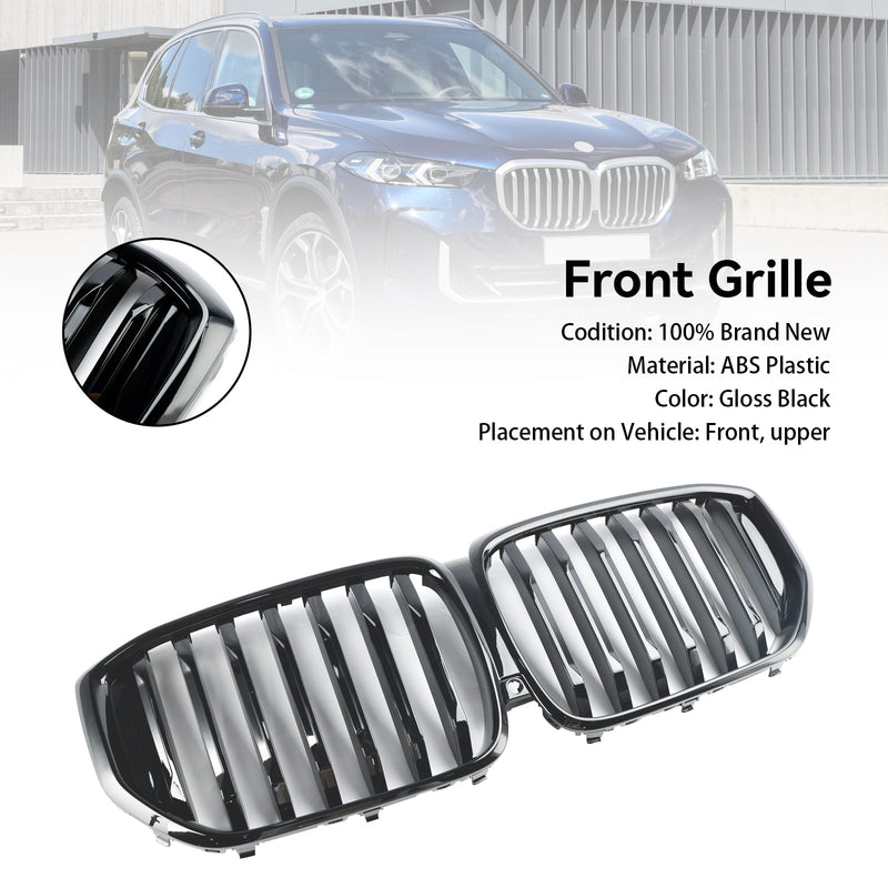 2024+ BMW G05 LCI X5 Single Line radiatorgrill blank svart for støtfangeren foran