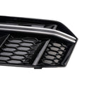 2016–2019 Audi A4 B9 S4 2-teiliger Nebelscheinwerfergrill in Schwarzchrom für die Frontstoßstange