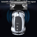 Capa de chave de carro de couro prateado de liga de zinco se encaixa Lexus ES260h/RX350h/LS500h