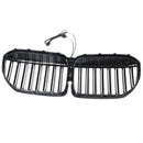 2019–2022 BMW 7 -sarja G11 G12 Double-Melle etusälejä musta kiiltävä