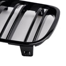 2 Stück Frontstoßstangengrill in Hochglanzschwarz passend für BMW X3 E83 2007-2010 LCI