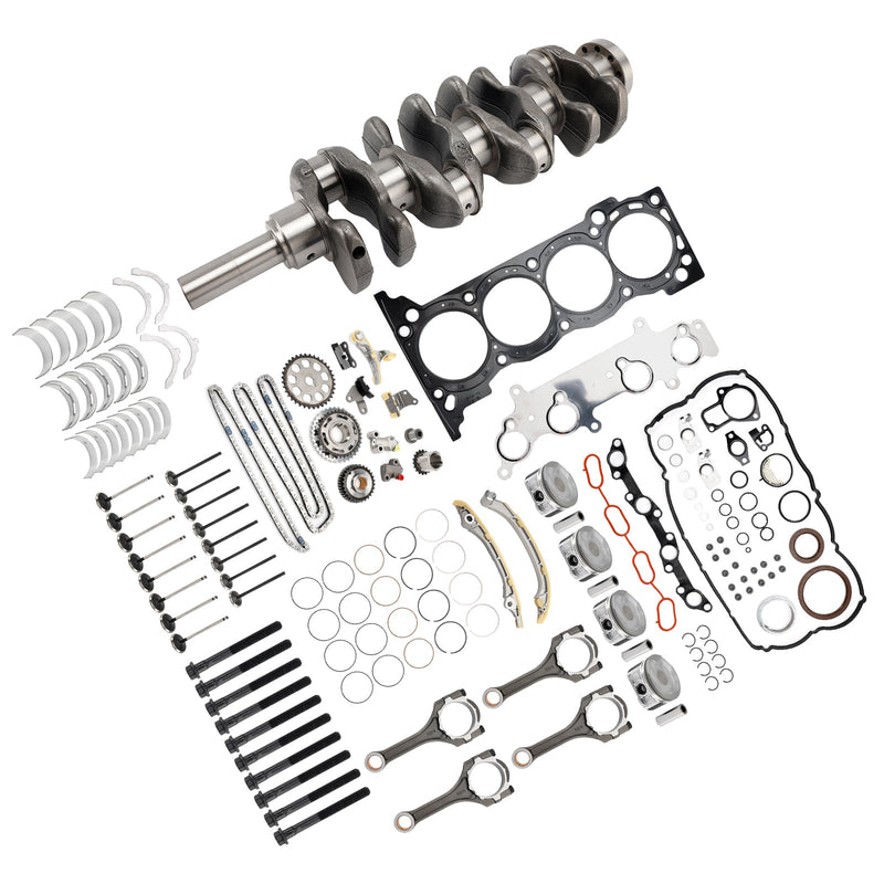2TRFE 2.7L Engine Rebuild Piston Gasket Timing Kit w/ Crankshaft Rods for Toyota