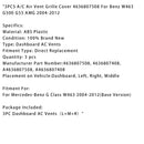 2004–2012 Mercedes-Benz G-Klasse W463 3-teilige Klimaanlagen-Lüftungsgitterabdeckung 4636807508 A4636807508