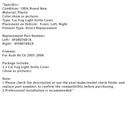 2005-2008 Audi A6 C6 Muutama autovalot säleikkö 4F0807681A 4F0807682A