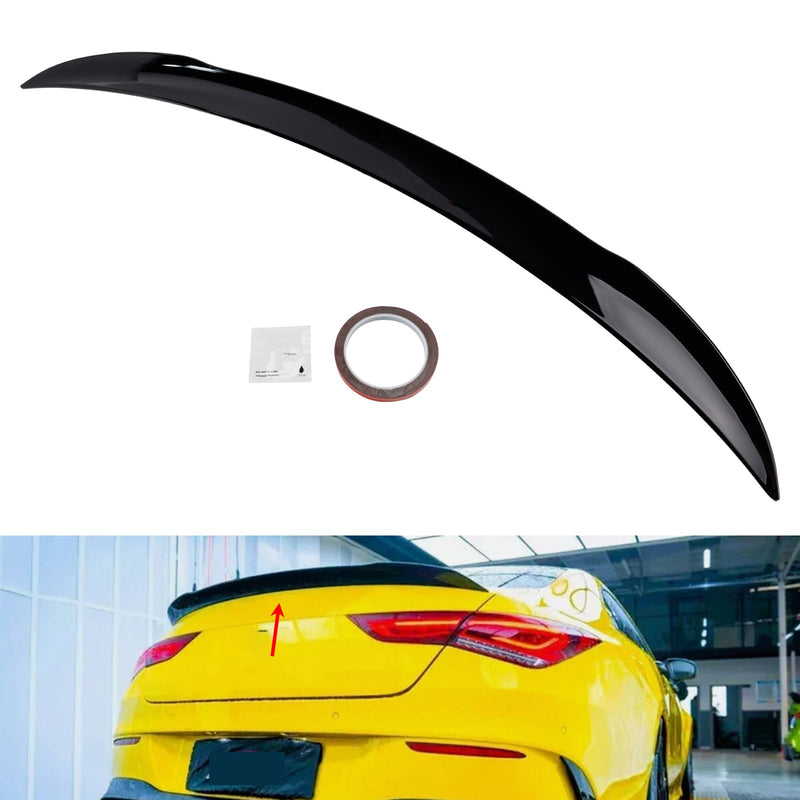 2019 + Mercedes-Benz CLA-Klasse W118 C118 Glanz Schwarz Hinten Boot Spoiler Für