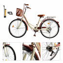 7 Speed ​​​​26" Spoke Wheel Cruiser Bicycle Naisten Polkupyörän Tyttöjen City Bike Cream