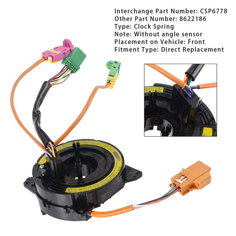 Clock Spring 8622186 For VOLVO S60 S80 V70 XC70 XC90 2001-2004 8622186 CSP6778