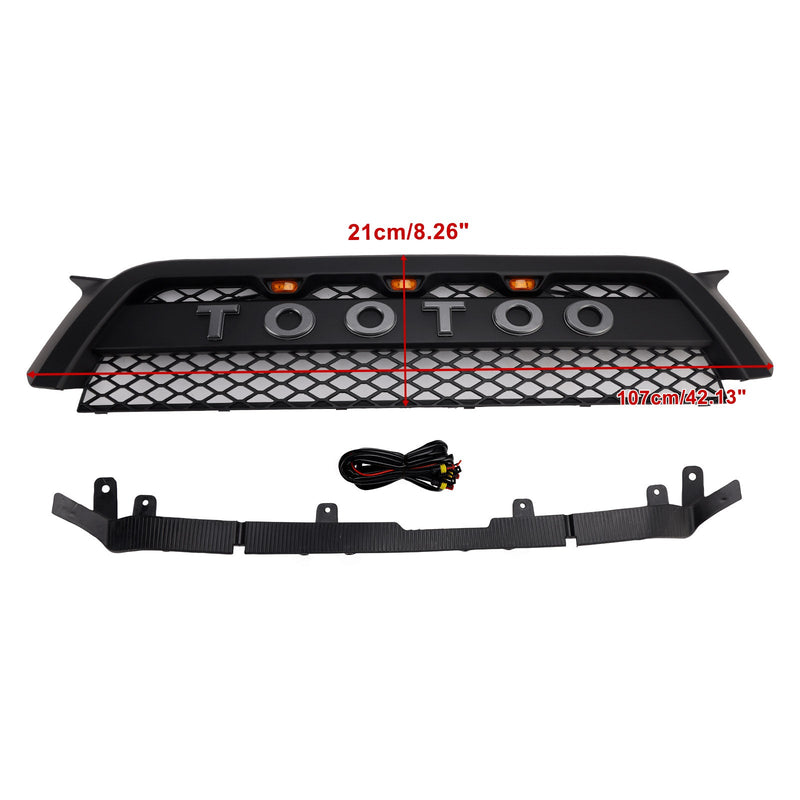 TRD Pro Style Frontstoßstangengrill passend für Toyota 4Runner 2010-2013, Mattschwarz