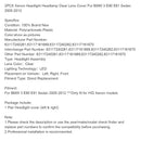 2005-2012 BMW 3 E90 E91 Limousine 2PCS Xenon Scheinwerfer Scheinwerfer Klare Linse Abdeckung