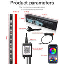 Auto-Innenraum-Fußraum-Atmosphäre RGB-LED-Streifenlichter mit Fernbedienung + APP-Steuerung
