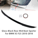 Spoiler trasero en negro de alto brillo para BMW X3 F25 2010-2018
