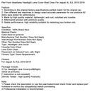 2010–2019 Jaguar XJ XJL Paar Frontscheinwerfer Objektiv Abdeckung Shell klar