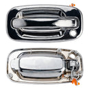 4-teiliges Set verchromter Türgriffe für die Vorderseite des Fahrzeugs, passend für Chevy GMC Silverado 99-06