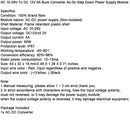 AC/DC spændingsomformer spændingsregulatormodul buck AC 10-28V til DC 12V 5A