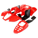 Kit de guardabarros de carenado de plástico para 50cc 70cc 110cc Dinosaur Quad Dirt Bike ATV rojo