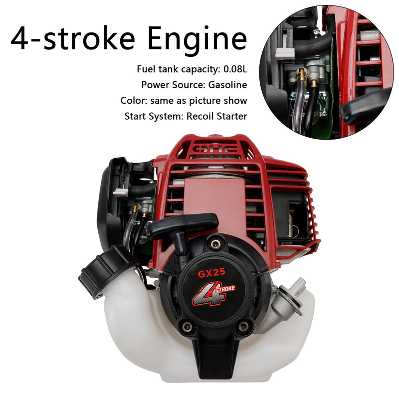 25ccm 4-takts motor 4-takts gressetermotor gressklipper børsteklipper egnet for GX25