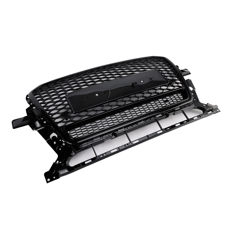 Schwarz glänzend Front Honeycomb Stoßstangengrill Grill Fit Audi Q5 2013-2017