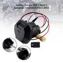 2022-2024 Kawasaki Versys 650 oikean pistorasian USB + Type-C