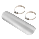 Stahl Auspuff Schalldämpfer Rohr Wärme Deflektor Abdeckung Chromeb Für Motorrad Roller BlackD