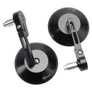 2x Motorrad Rückspiegel Lenkerendenspiegel Rund Blau Glas 7/8" Spiegel E-geprüft