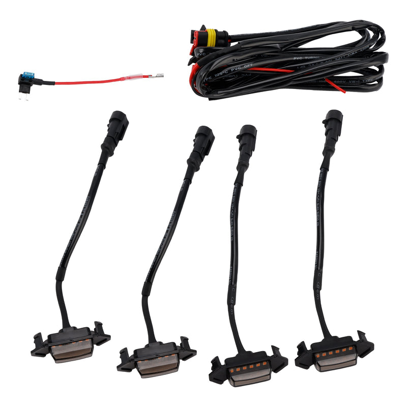 2016-2023 Toyota Tacoma Smoked Lens Amber Light Front Grille LED Light Kit