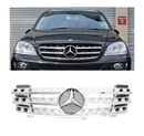 Grade do para-choque dianteiro compatível com Mercedes-Benz Classe ML W164 2005-2008 cromo