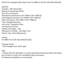 2018-2021 BMW X3 X4 G01 G02 G08 2PCS Frontscheinwerfer Glas Klar Abdeckung