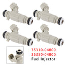 4 peças injetores de combustível para Hyundai Kia 1.0 1.2 2011-2020 35310-04000 35350-04000