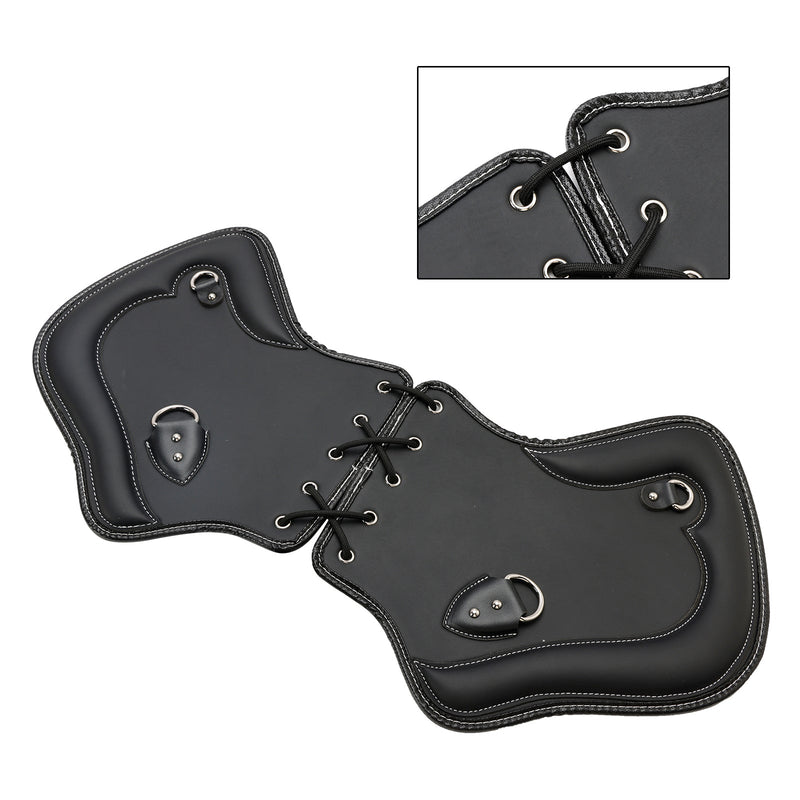 1985–2017 Touring, Softail, Dyna oder Sportster Bikes Paar CNC Hitzeschild Sattelschutz Schwarzbraun