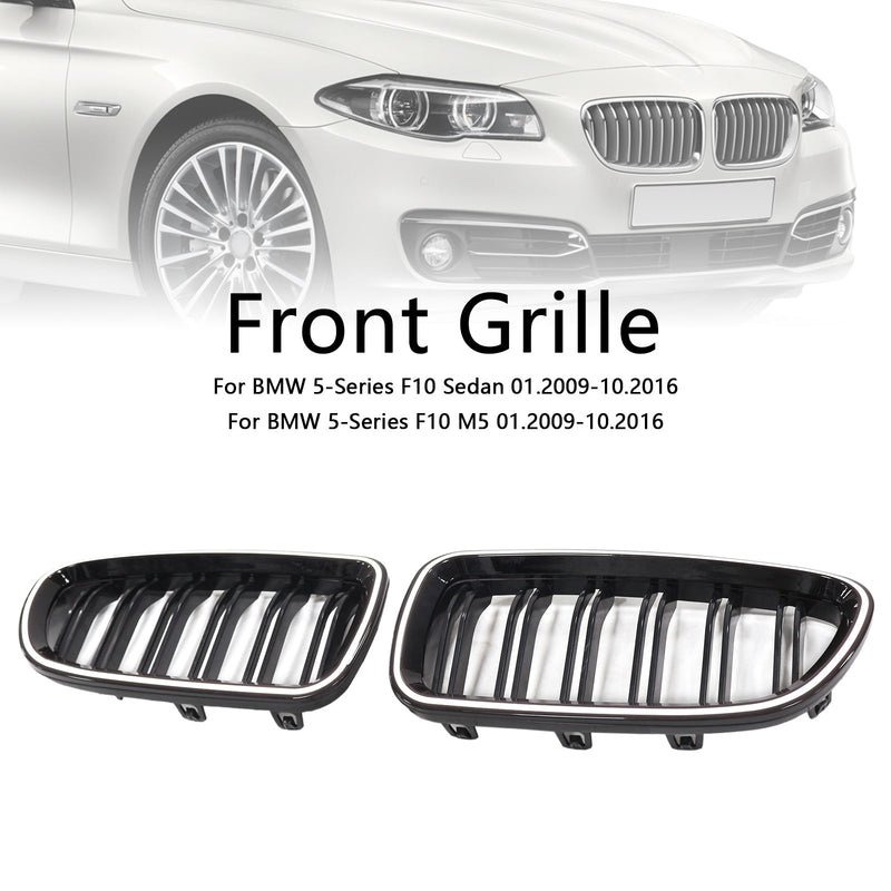 11.2009-02.2017 BMW 5 -sarja F11 Touring Munuaisten ritiläpuskuri Grille Black kiiltävä 51137203649 51137203203