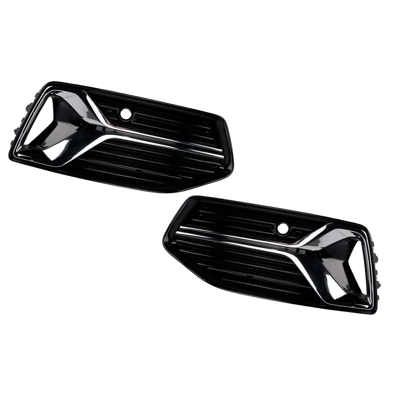 2019-2023 Audi A6 C8 2PCS Front Bumper Fog Light Cover Grille Grill 4K0807647