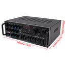 2500W Peak Power Stereo HiFi-forstærker Bluetooth 5.4 Karaoke FM USB EQ Mixer