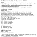 2011-2014 Toyota Yaris 4st Fönsterbrytarpanel Bezel Trim 74232-52550-C0 74231-52650-C0