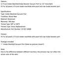 1/2 ""Schlauch Barb Vakuum Port Fitting LS Lkw Ansaugkrümmer Hinten Brems Boost LQ4