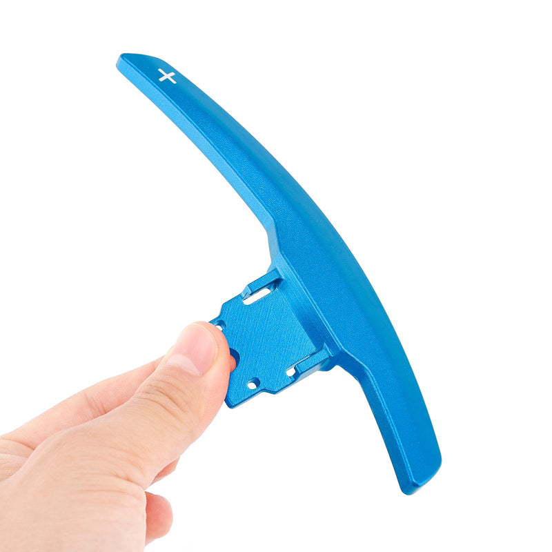 Schaltwippenverlängerung für BMW F-Serie F30 F31 F32 F10 X3 X5 Aluminium Blau
