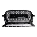 Schwarz glänzend Front Honeycomb Stoßstangengrill Grill Fit Audi Q5 2013-2017
