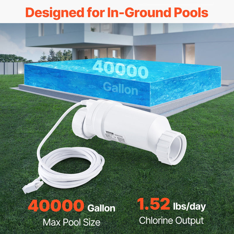 Sól Chlorgenerator 20 komórki 15/89420001 40 000 galonów dla basenów