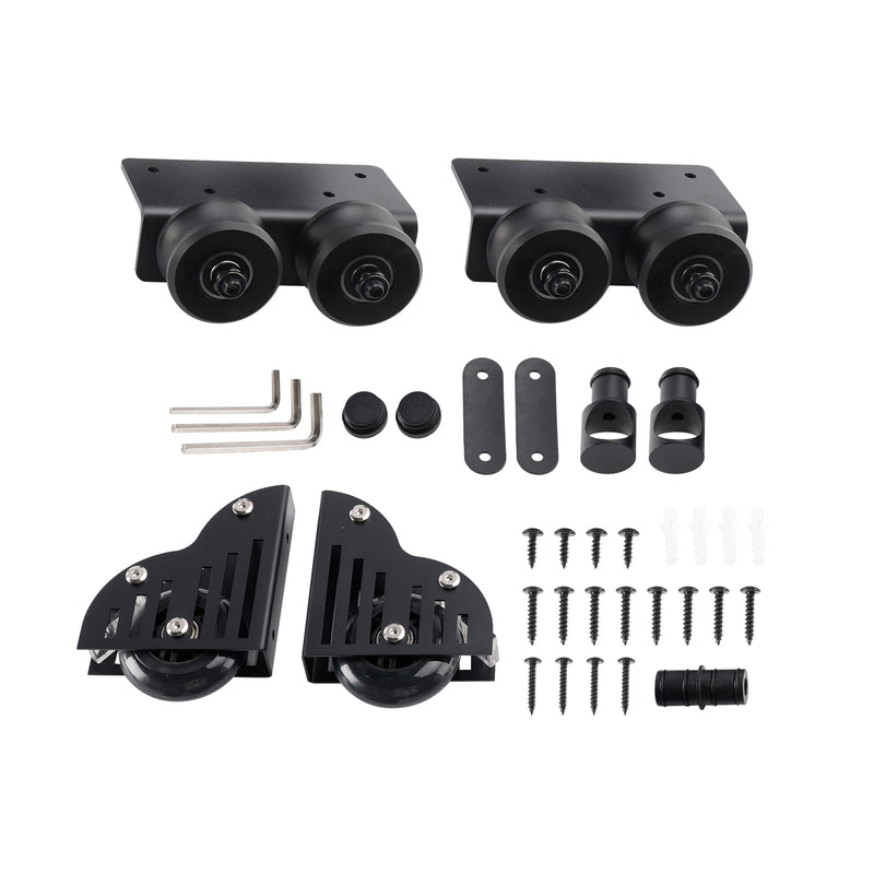 Rolling Library Sliding Ladder Hardware Kit med broms 3,3 ft rund rör