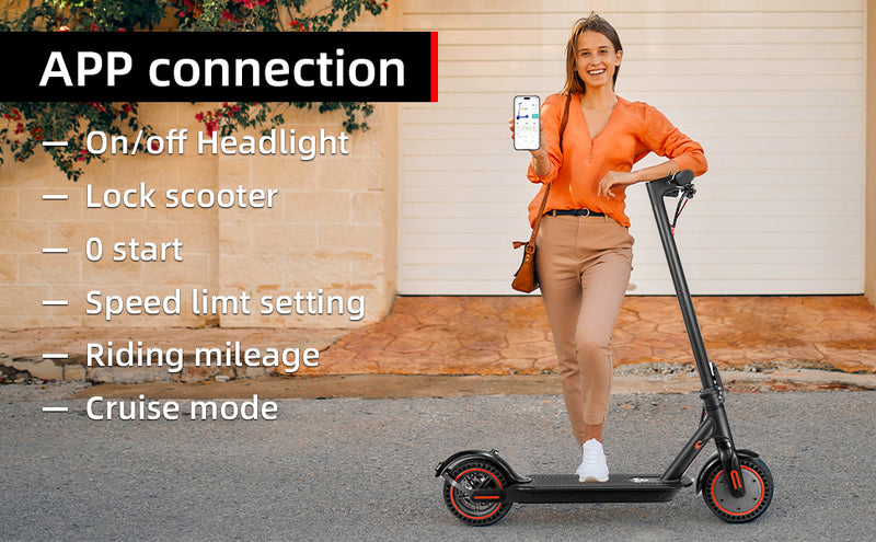 Scooter elétrica dobrável de 8,5" com aplicativo, 350 W, alcance de 35 km, deslocamento urbano de 25 km/h