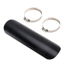 Stahl Auspuff Schalldämpfer Rohr Wärme Deflektor Abdeckung Chromeb Für Motorrad Roller BlackD