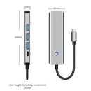 5-in-1-Typ-C + USB3.0 * 1 + USB2.0 * 2 + HDMI + PD100W-Schnittstellen-Hub-Adapter für MacBook