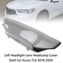 2018–2020 Acura TLX Linke Scheinwerferlinse Scheinwerferabdeckung Schale