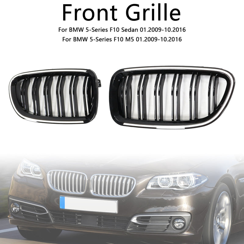 11.2009-02.2017 BMW 5 -sarja F11 Touring Munuaisten ritiläpuskuri Grille Black kiiltävä 51137203203 51137203204
