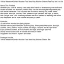 15 stycken västra kök trä te set lek kök rätter/te leksaker set för barn